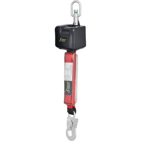 RETRACTABLE FALL ARRESTER WITH WEBBING LANYARD LG 2 M, USABLE IN FACTOR 2