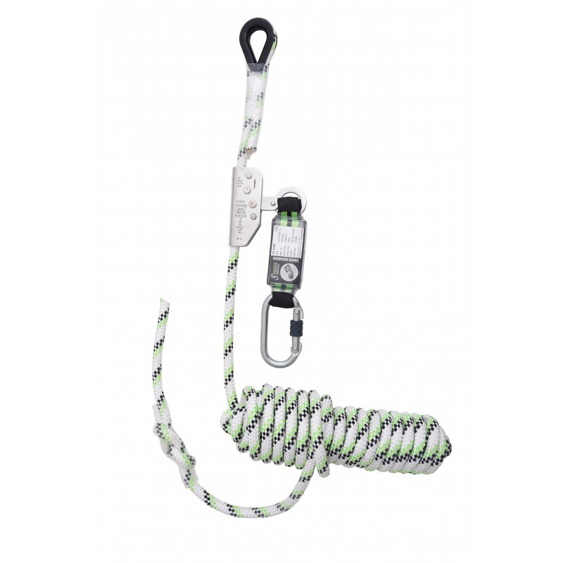 NIRO, GUIDED-TYPE FALL ARRESTER ON KERNMANTLE ROPE 10 M, WITH ENERGY ...